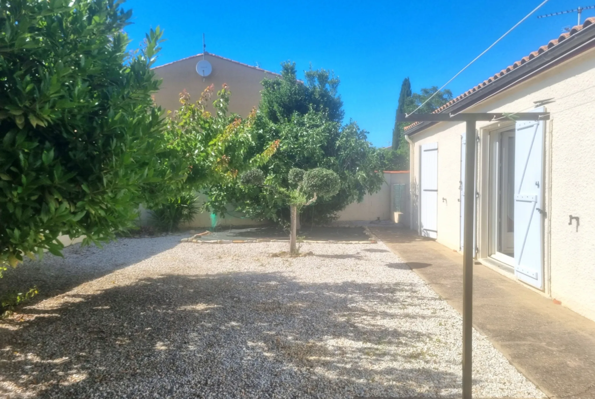 Vente - Villa plain pied avec garage et jardin à St Marcel Sur Aude 