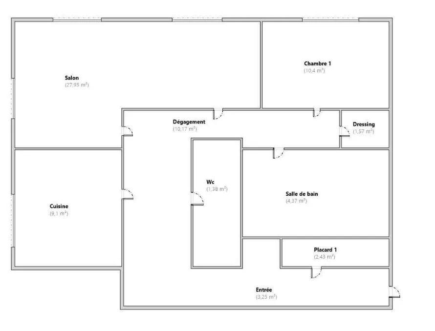 F3 de 71m² avec balcon et parking à Clermont-Ferrand 