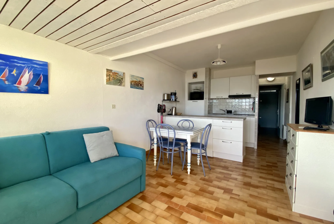 Studio Cabine au Bord de Mer avec Vue sur l'Hérault à Agde 