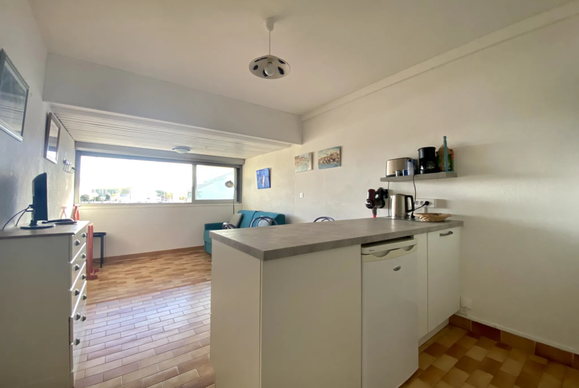 Studio Cabine au Bord de Mer avec Vue sur l'Hérault à Agde 