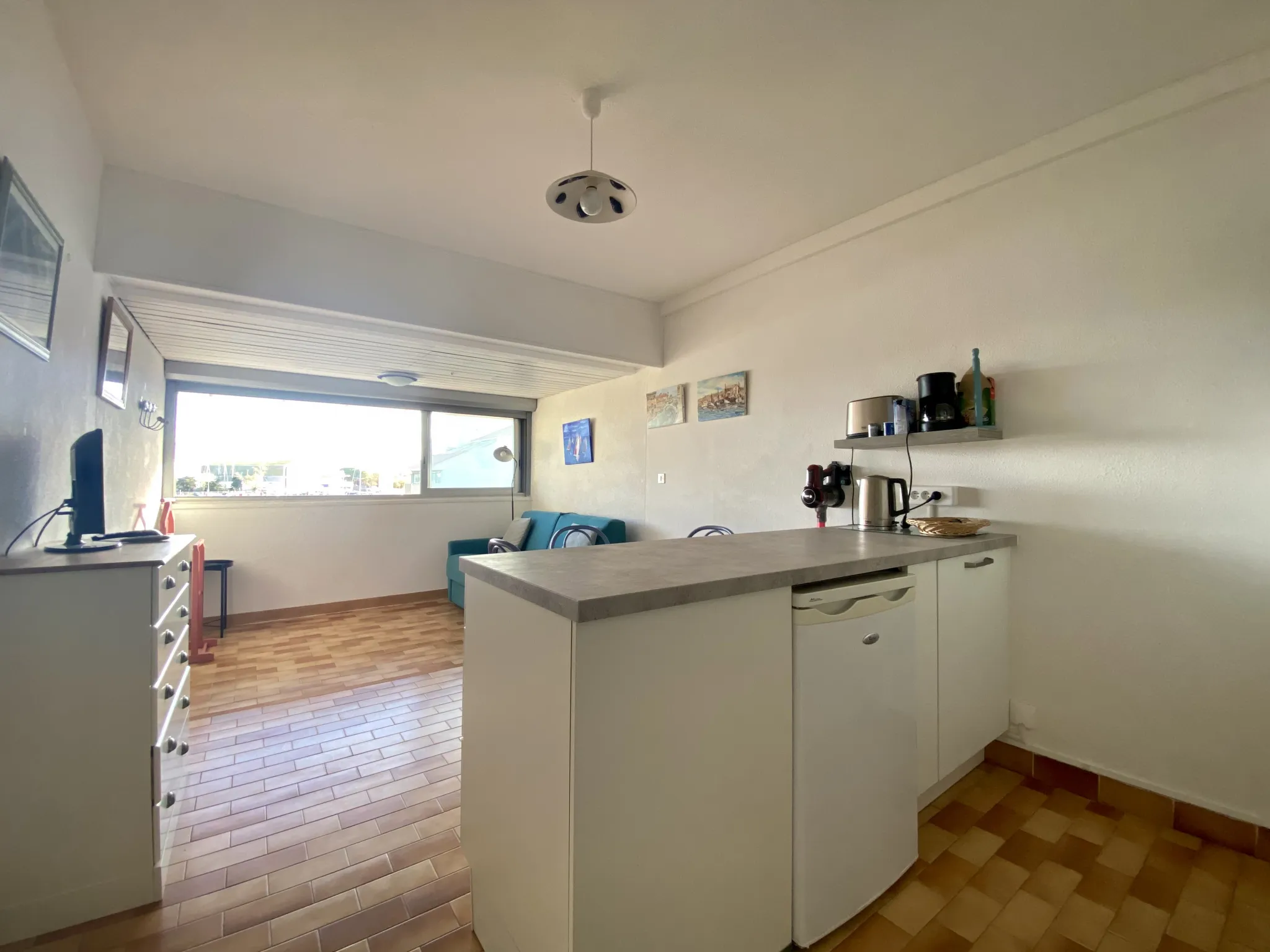 Studio Cabine au Bord de Mer avec Vue sur l'Hérault à Agde 