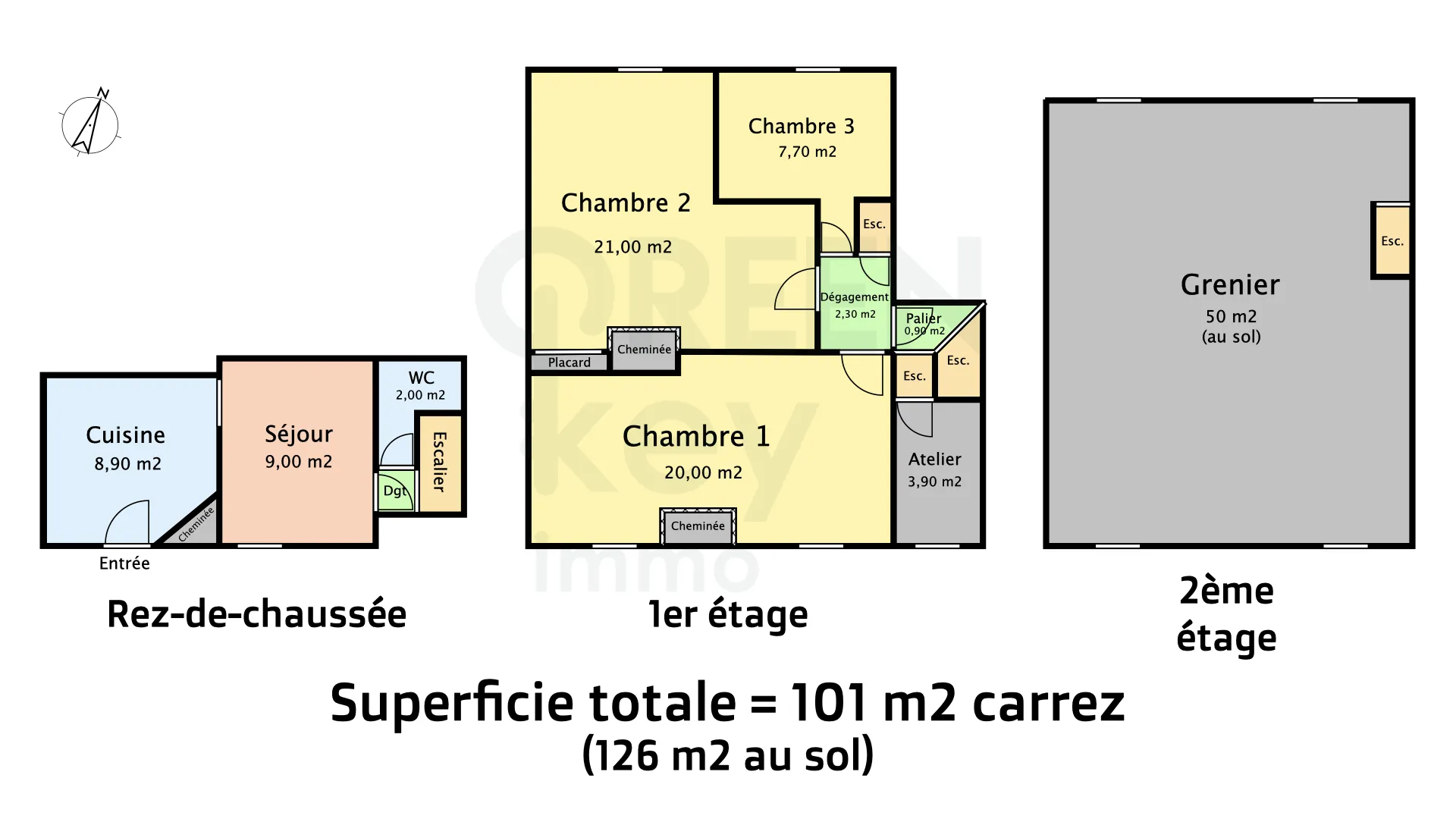 Maison de village 5 pièces à Saint-Fargeau - 101 m2 à rafraîchir 