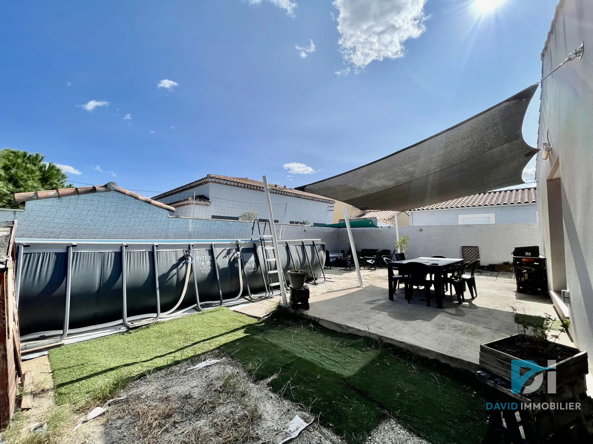 Charmante villa T4 de 88 m² avec piscine à St Thibery 