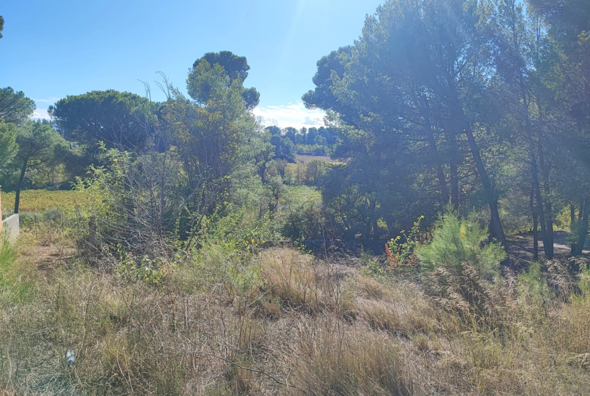 Terrain constructible de 1396 m² à La Redorte dans le Minervois 