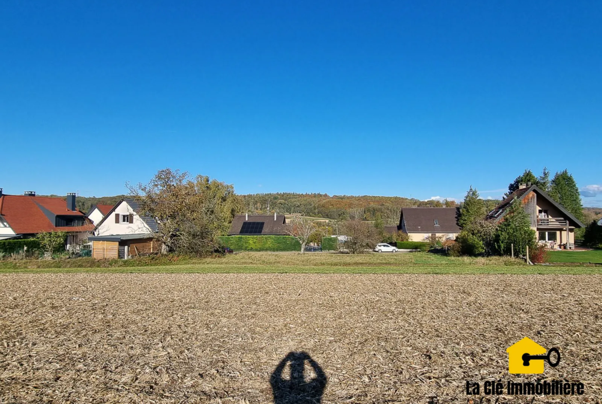 Terrain viabilisé à Hirsingue sur les hauteurs 