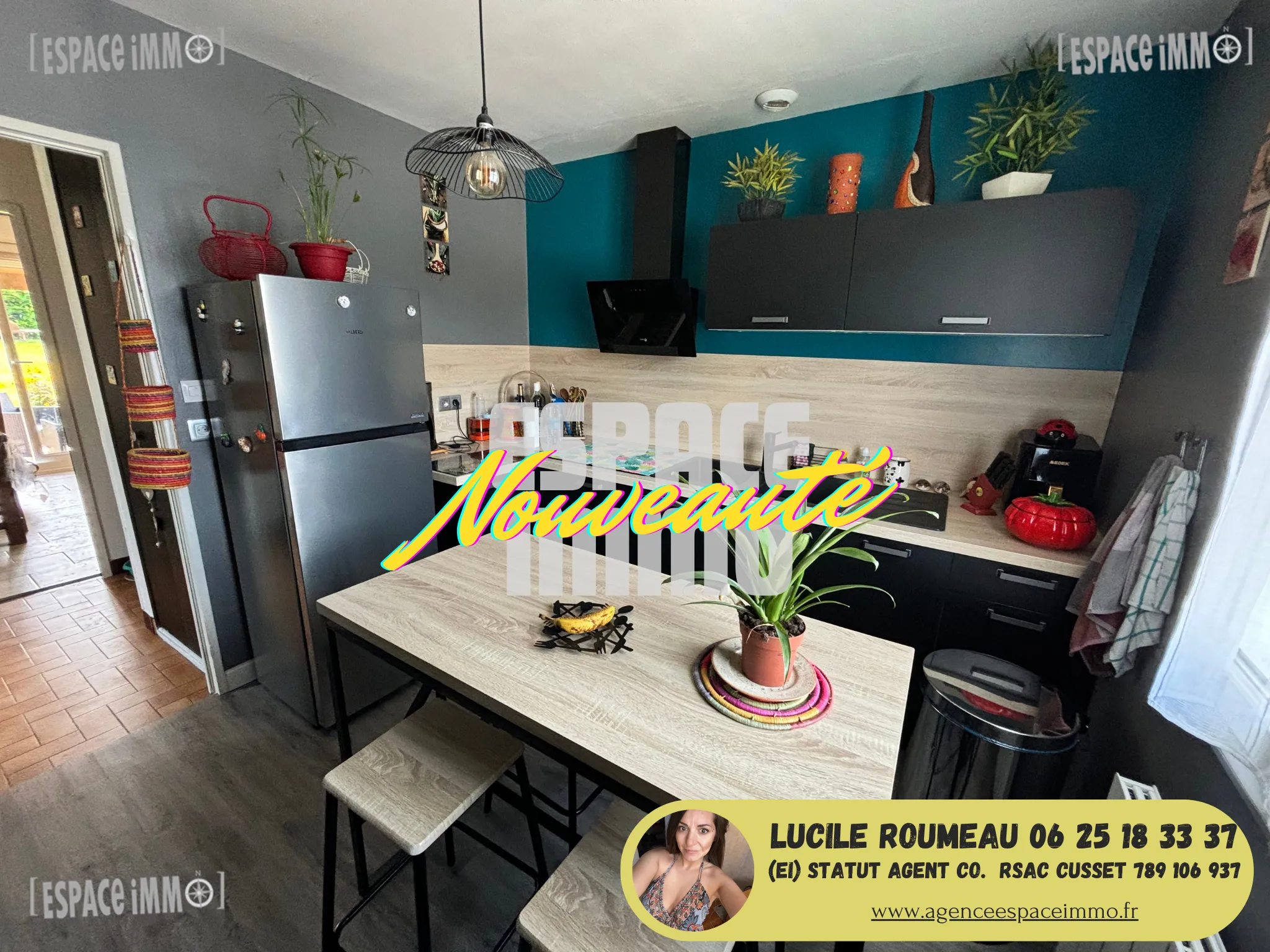 Maison agréable T4 à vendre à Cusset - 190 000 € 