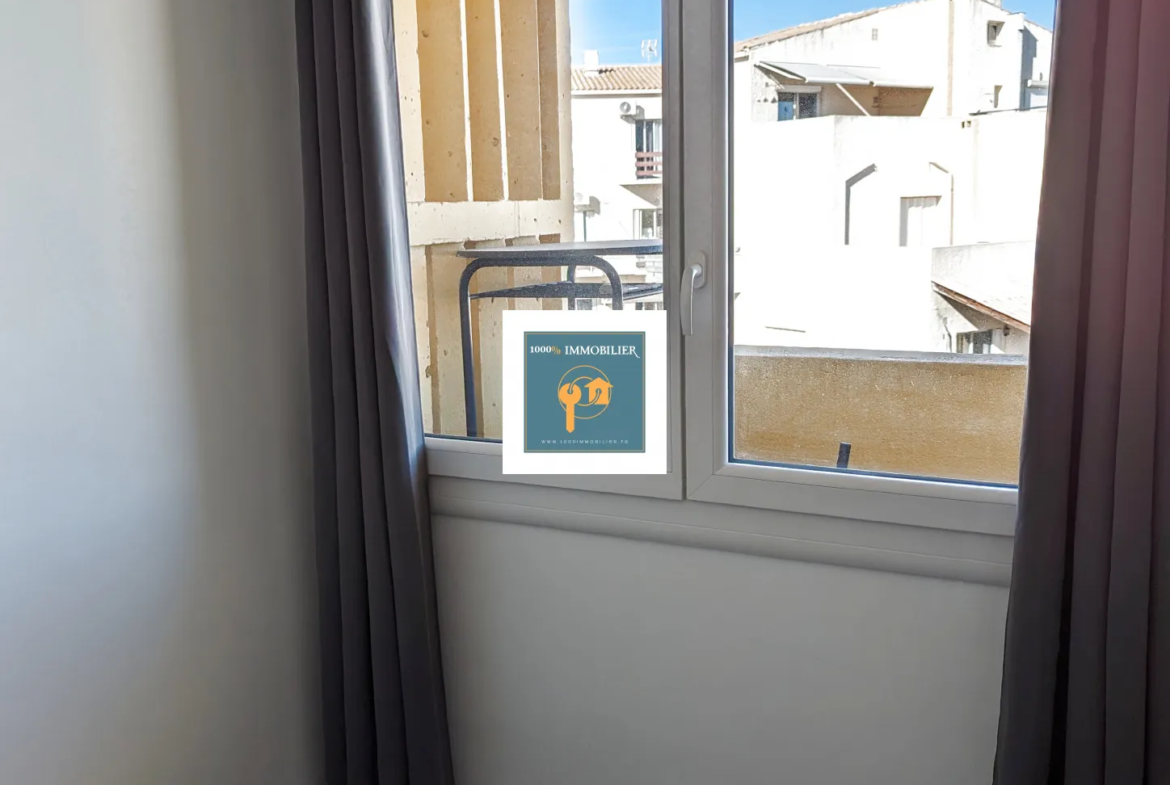 Appartement rénové de 32 m² avec balcon à 200m de la plage à Le Cap d'Agde 