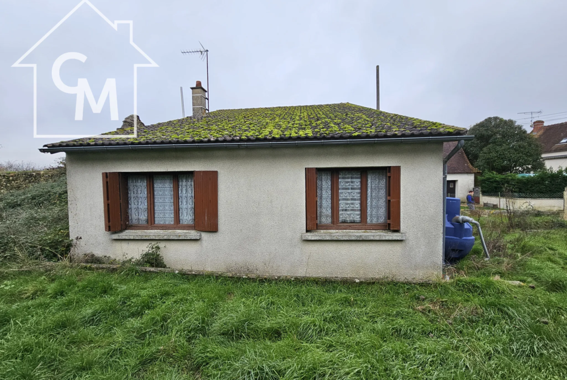 Maison plain pied de 65 m² à vendre avec grange et jardin à Obterre 