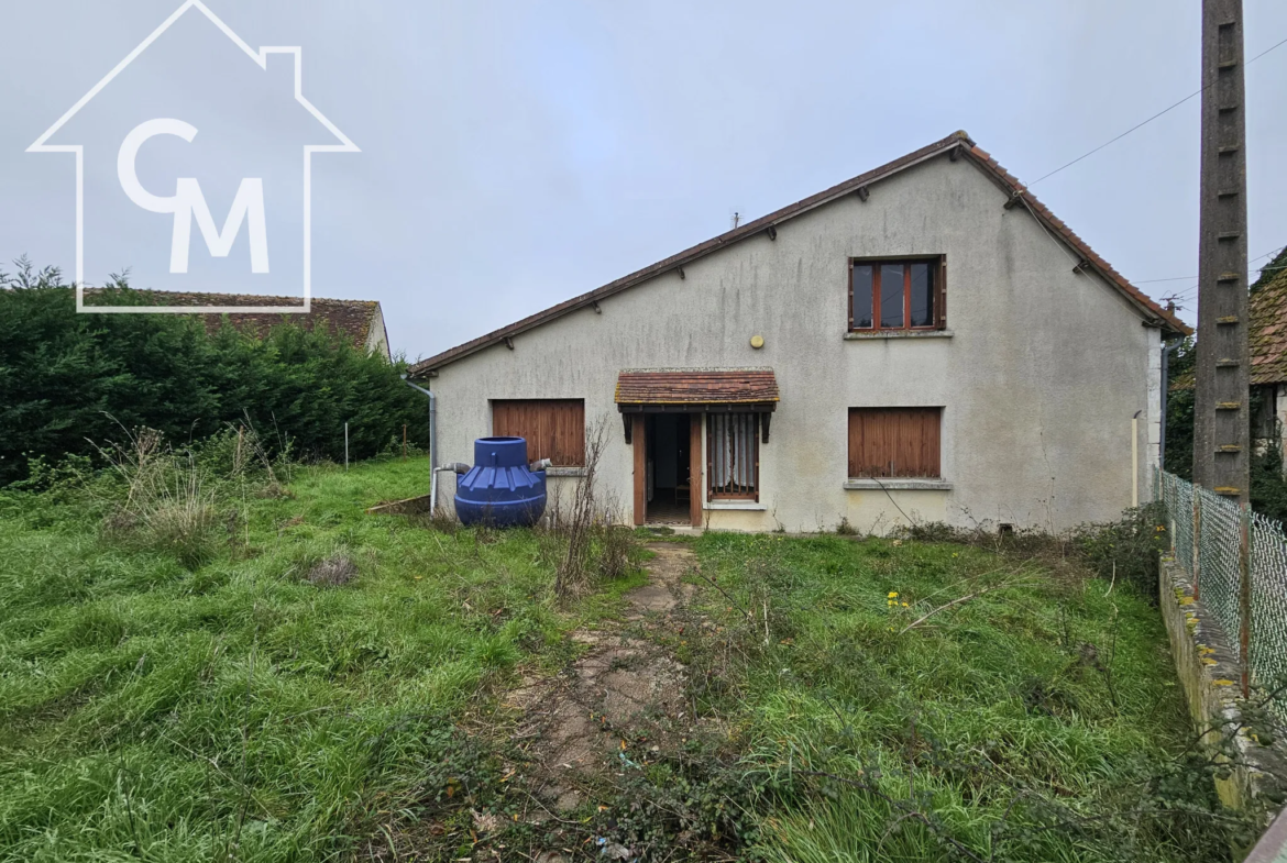 Maison plain pied de 65 m² à vendre avec grange et jardin à Obterre 