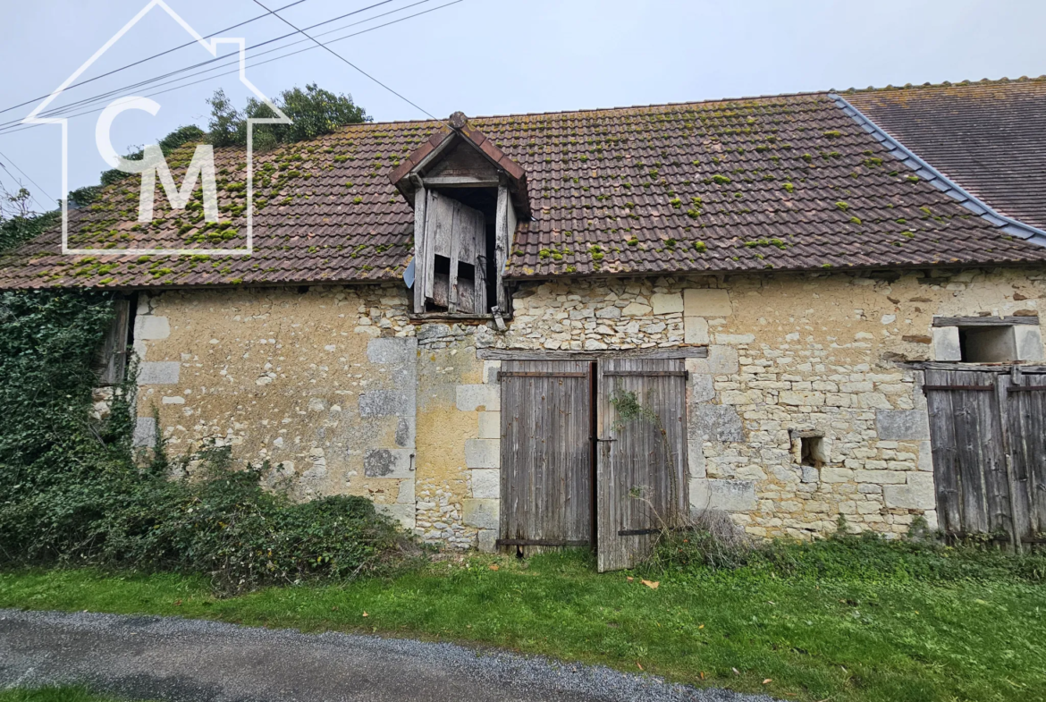 Maison plain pied de 65 m² à vendre avec grange et jardin à Obterre 