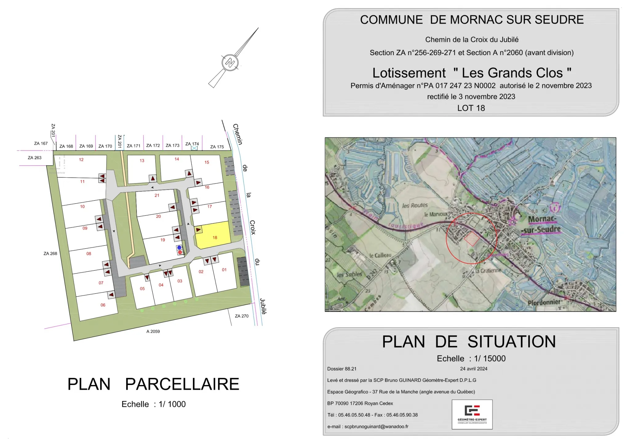 Terrain viabilisé de 347 m² à Mornac-sur-Seudre 