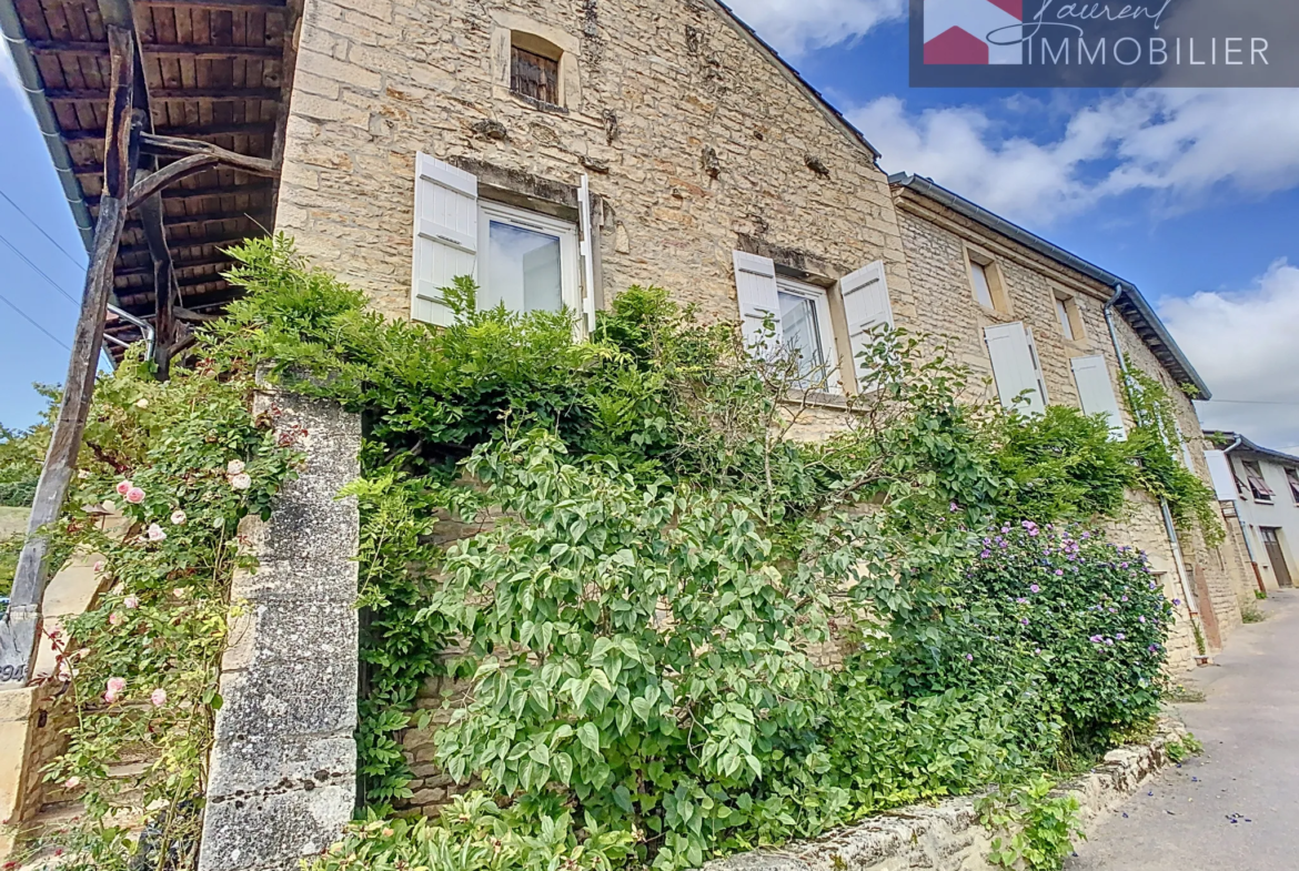 À vendre : Maison en pierre avec terrasse au cœur de Lugny 