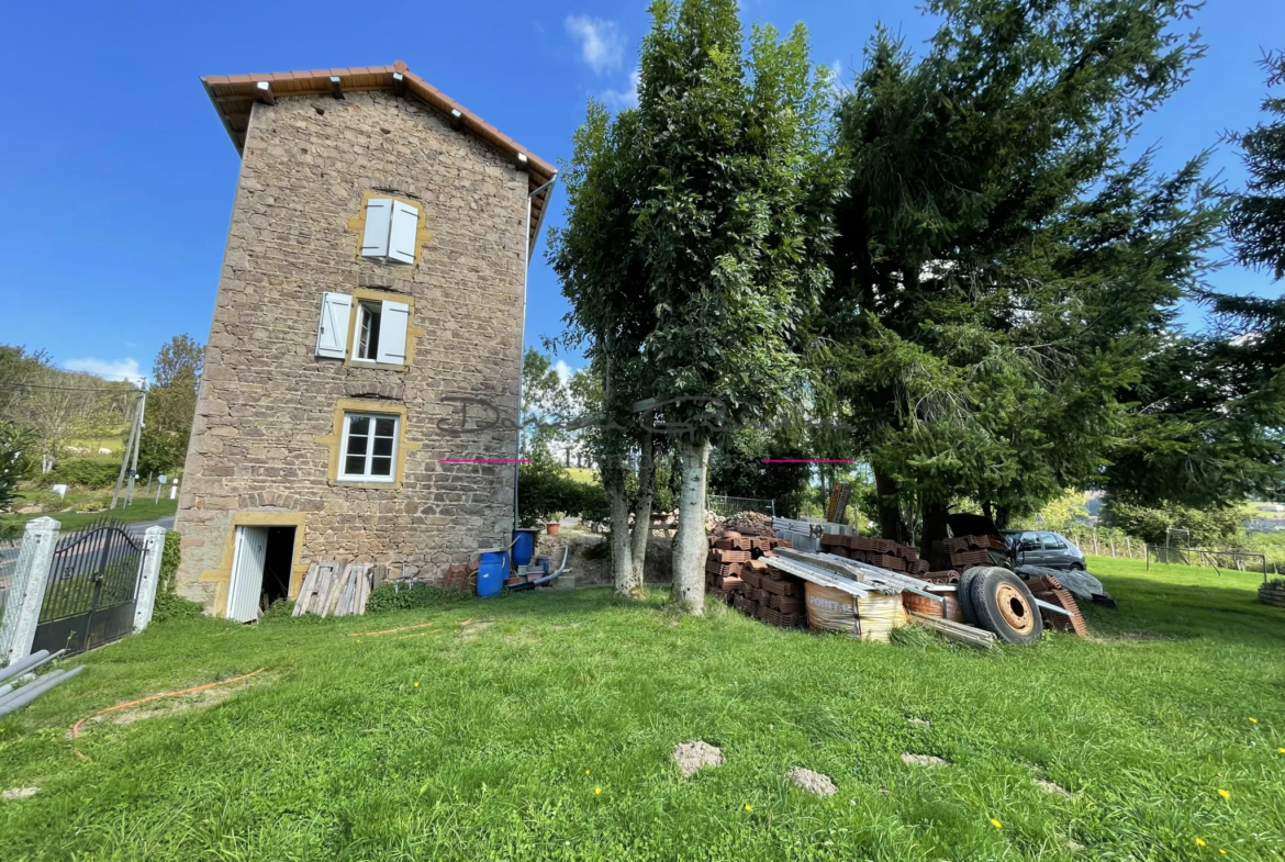 Ancienne maison en pierre rénovée avec terrain à Cours la Ville 