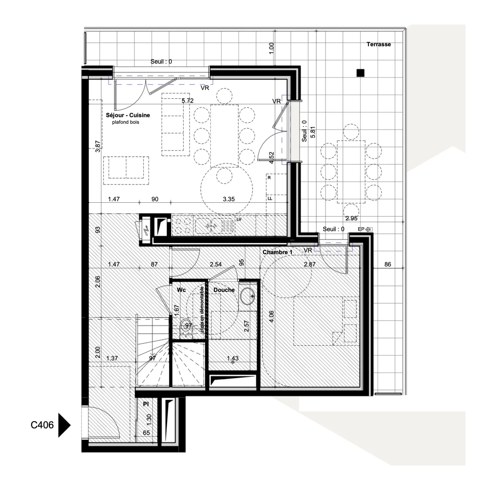 Dernière opportunité T4 en duplex aux Nouveaux Quais à Bonneville 