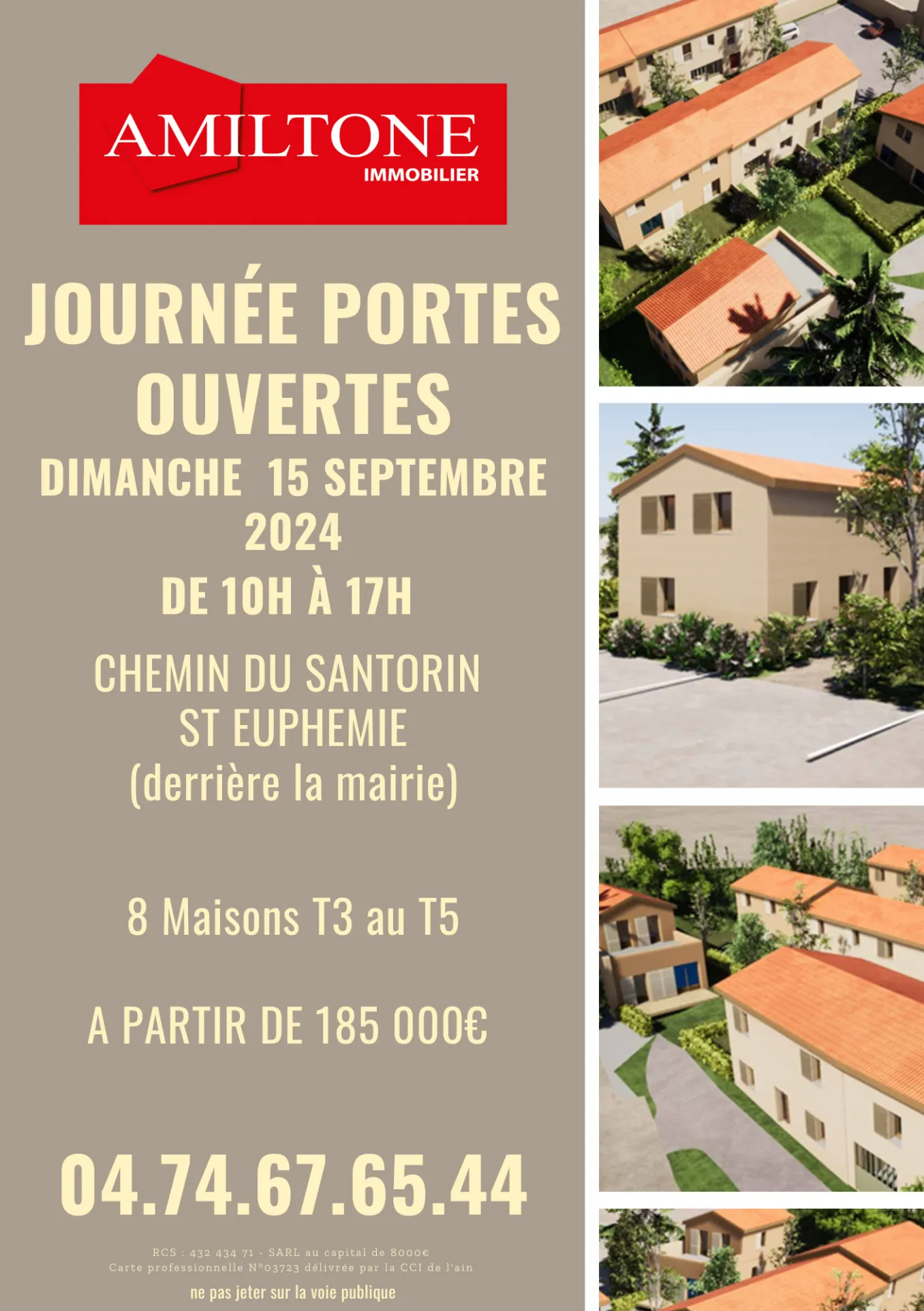 Maison Type 3 - 69 m² avec Jardin à Ste Euphemie à vendre 