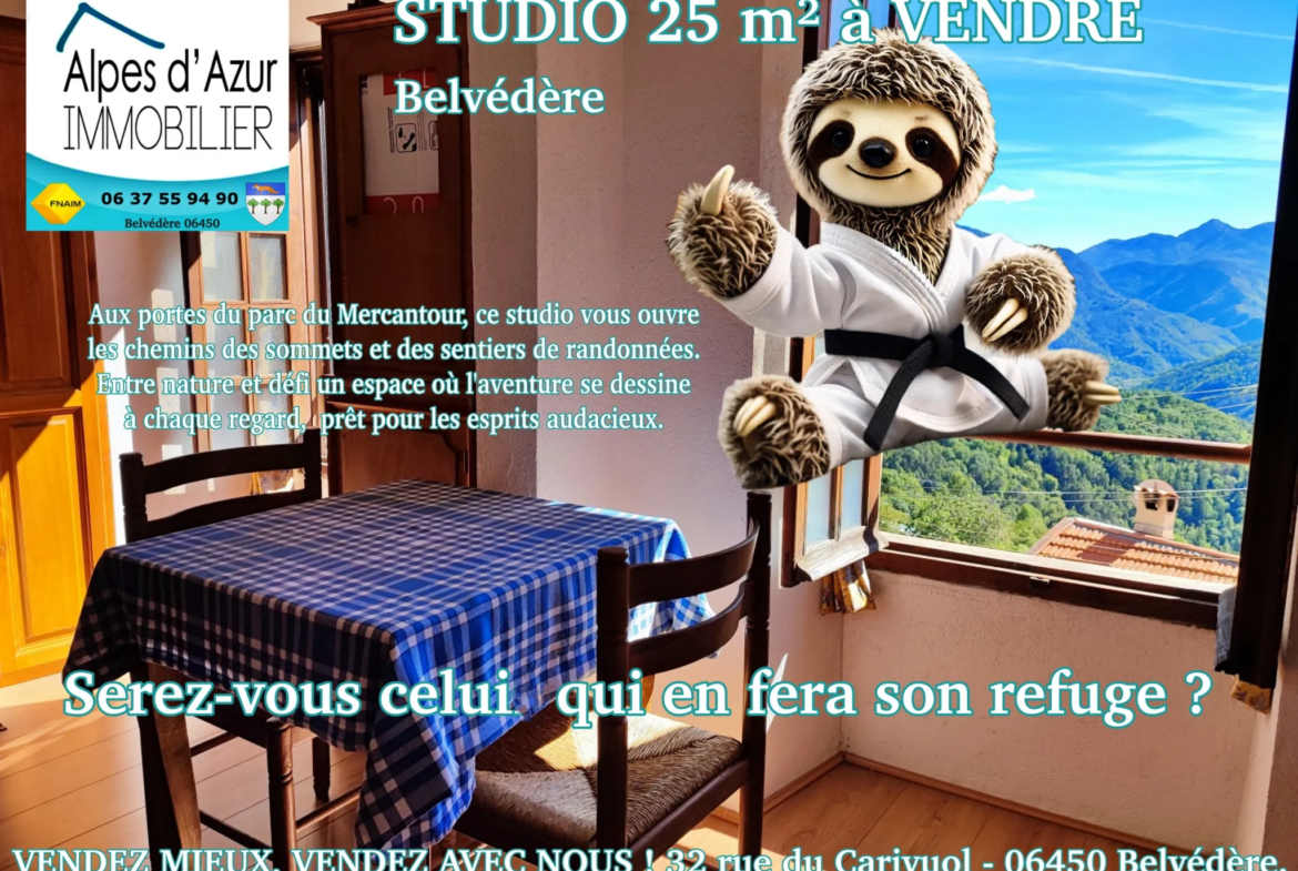 Studio avec Vue Panoramique à Belvédère 06450 