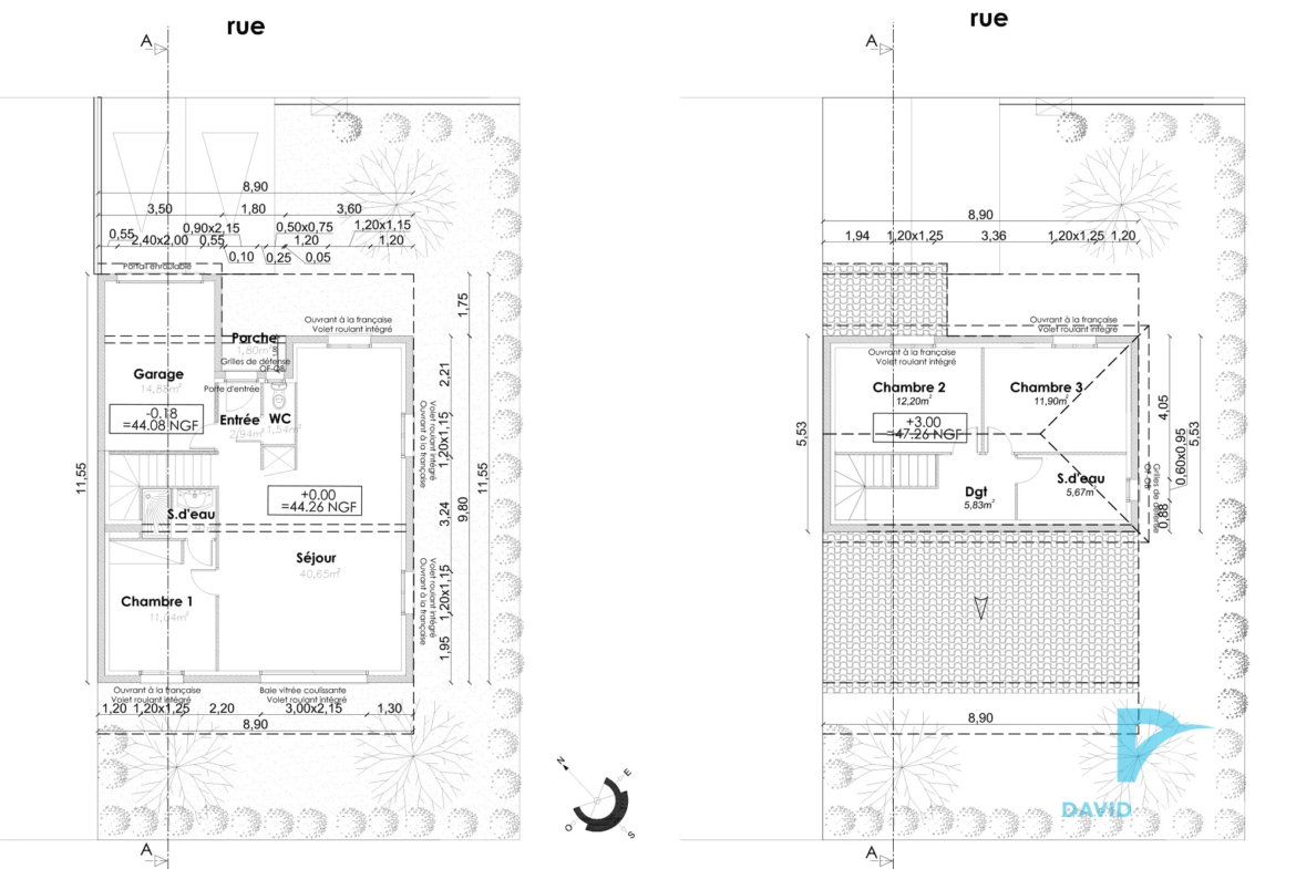 Vente d'une villa neuve T4 de 94 m² à Montagnac avec jardin 