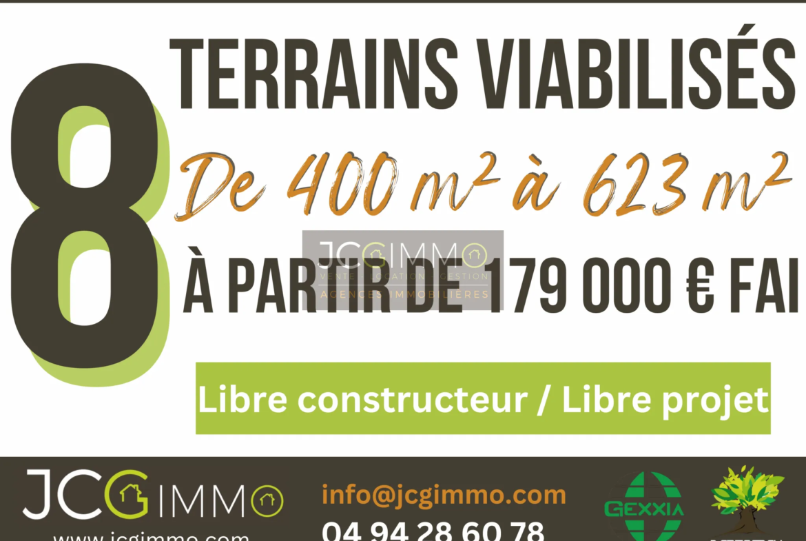 Dernier Terrain Disponible à Cuers - 623 m² 