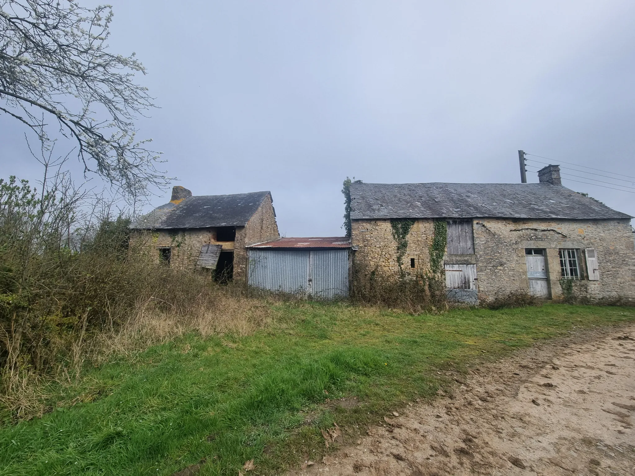 Maison en pierre à restaurer dans un cadre paisible 