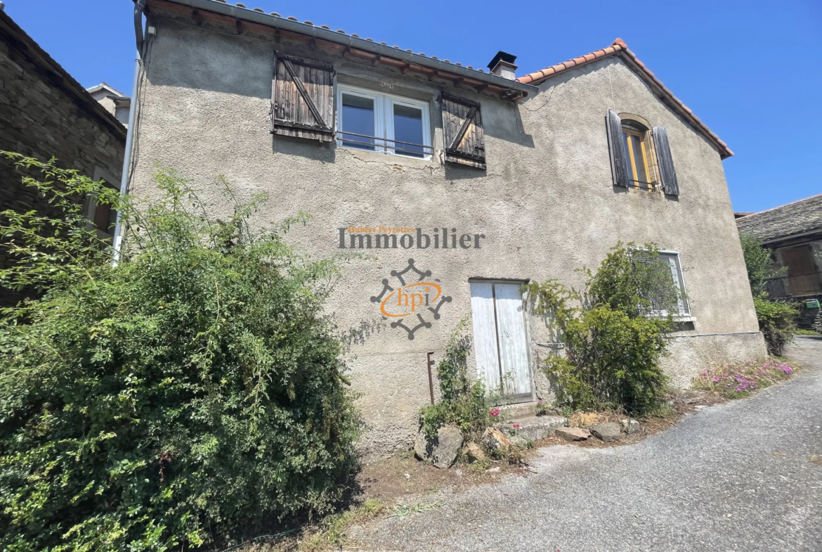 Maison en pierres avec terres à vendre à Broquiès 