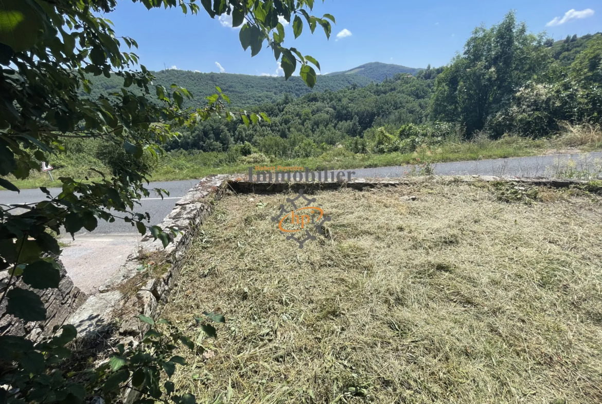 Maison en pierres avec terres à vendre à Broquiès 