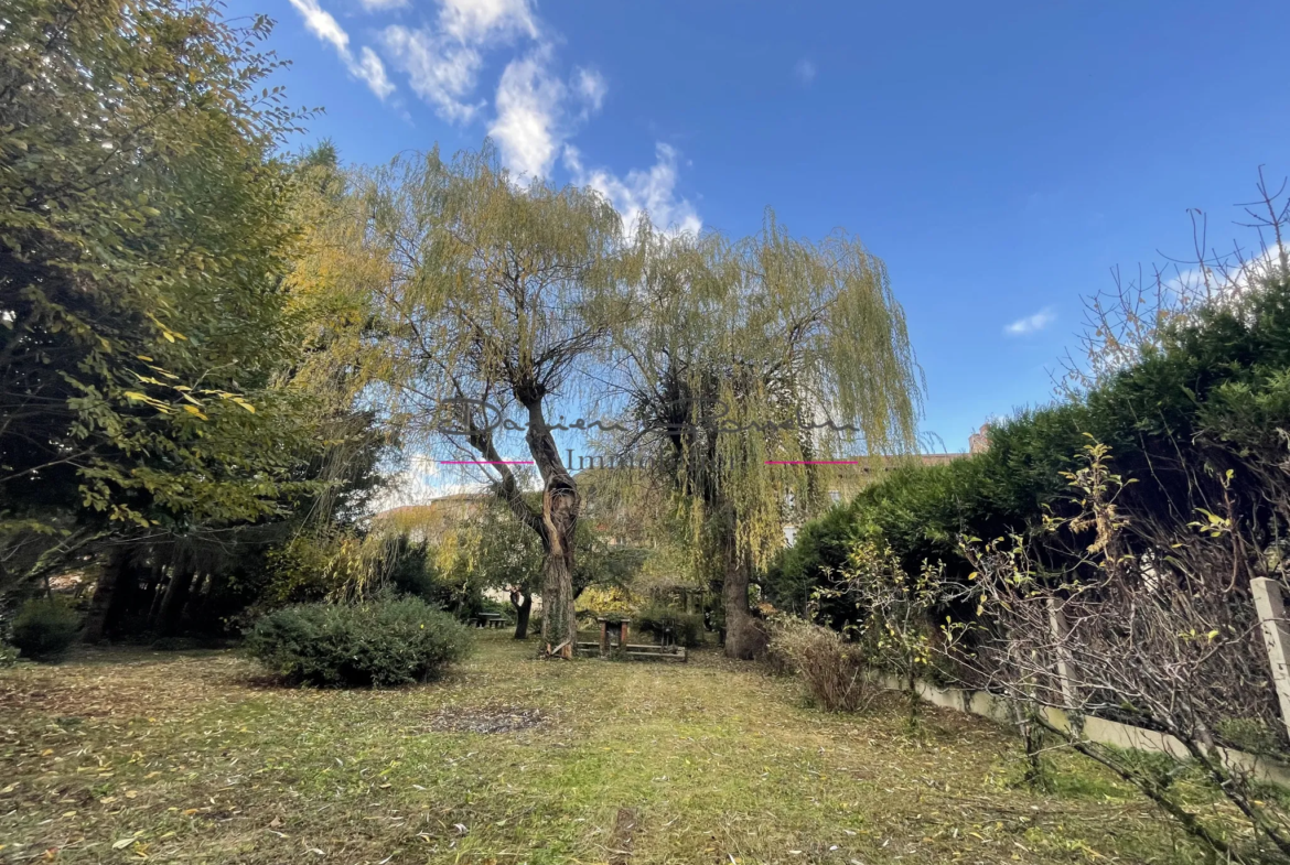 Immeuble à vendre à Bourg de Thizy avec jardin arboré 