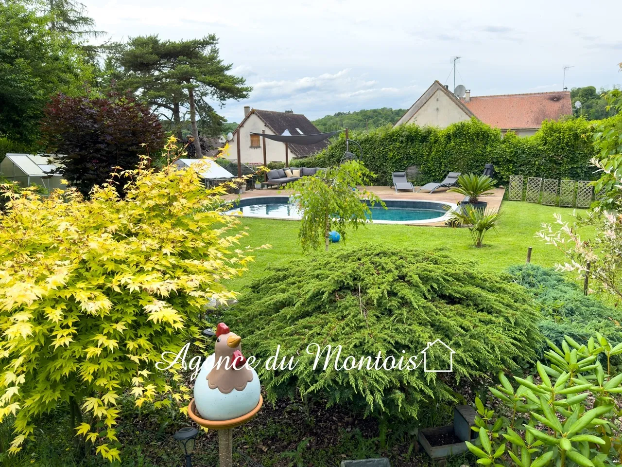 Pavillon traditionnel rénové à Donnemarie-Dontilly avec jardin et piscine. 