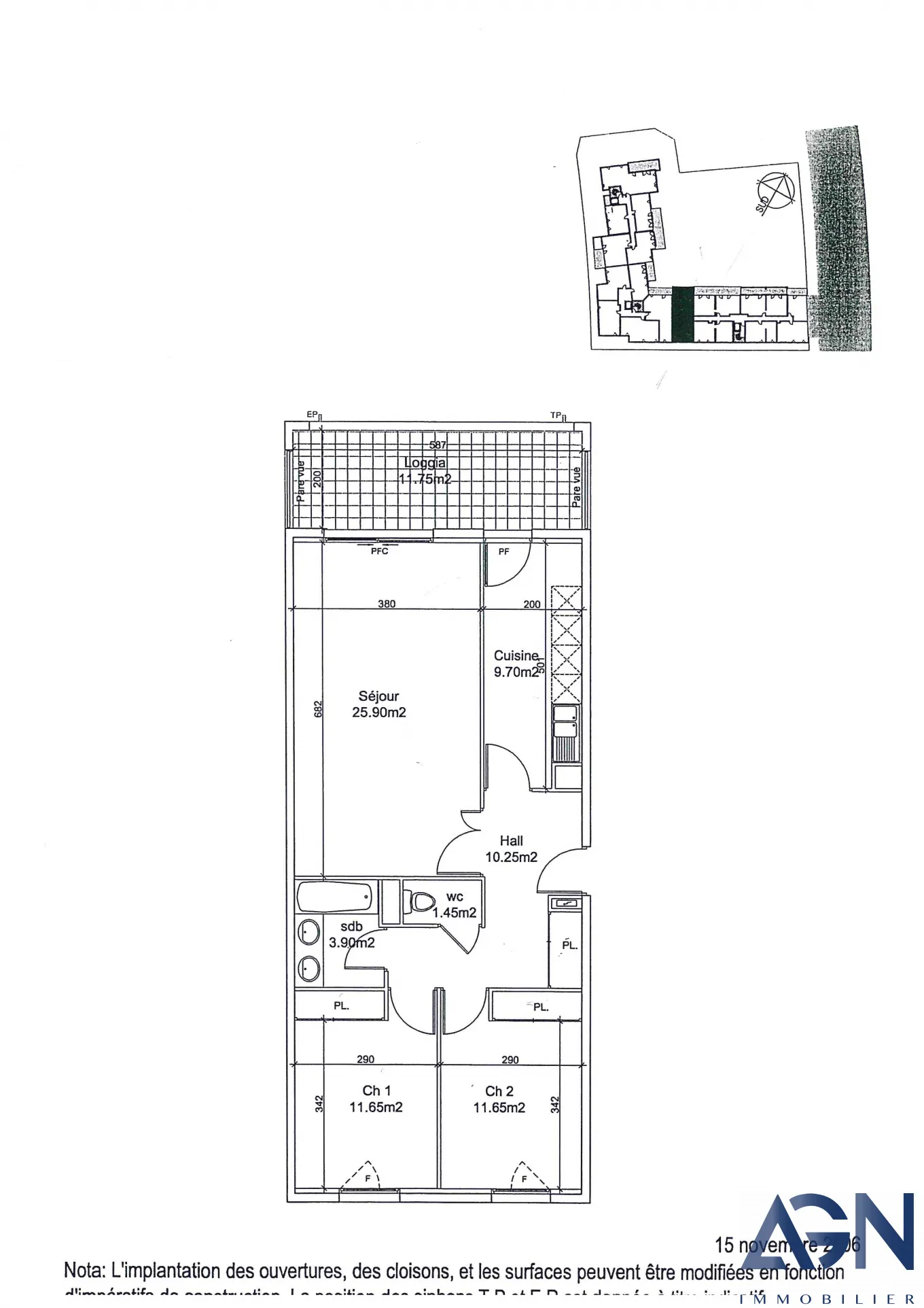 À vendre : Appartement T3 74,2 m² avec garage à Montpellier Quartier Ovalie 