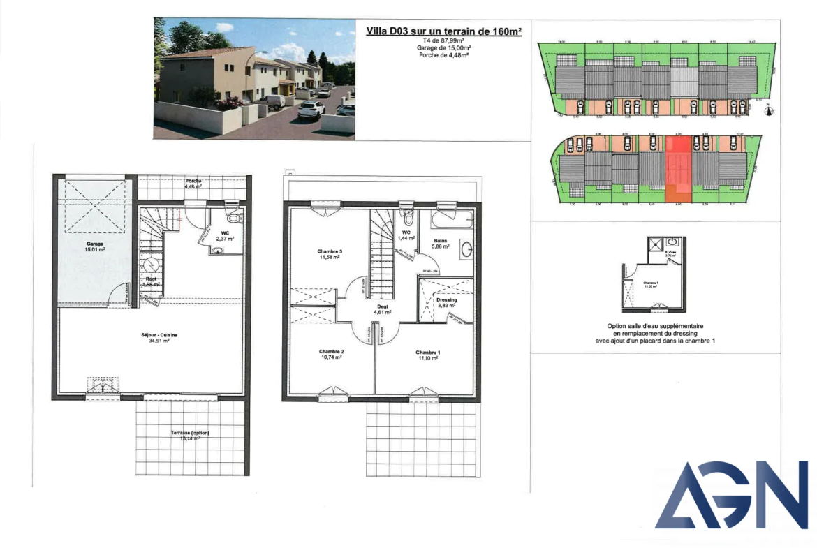 Maison 4 pièces de 88m² avec garage et jardin à Vias à vendre 