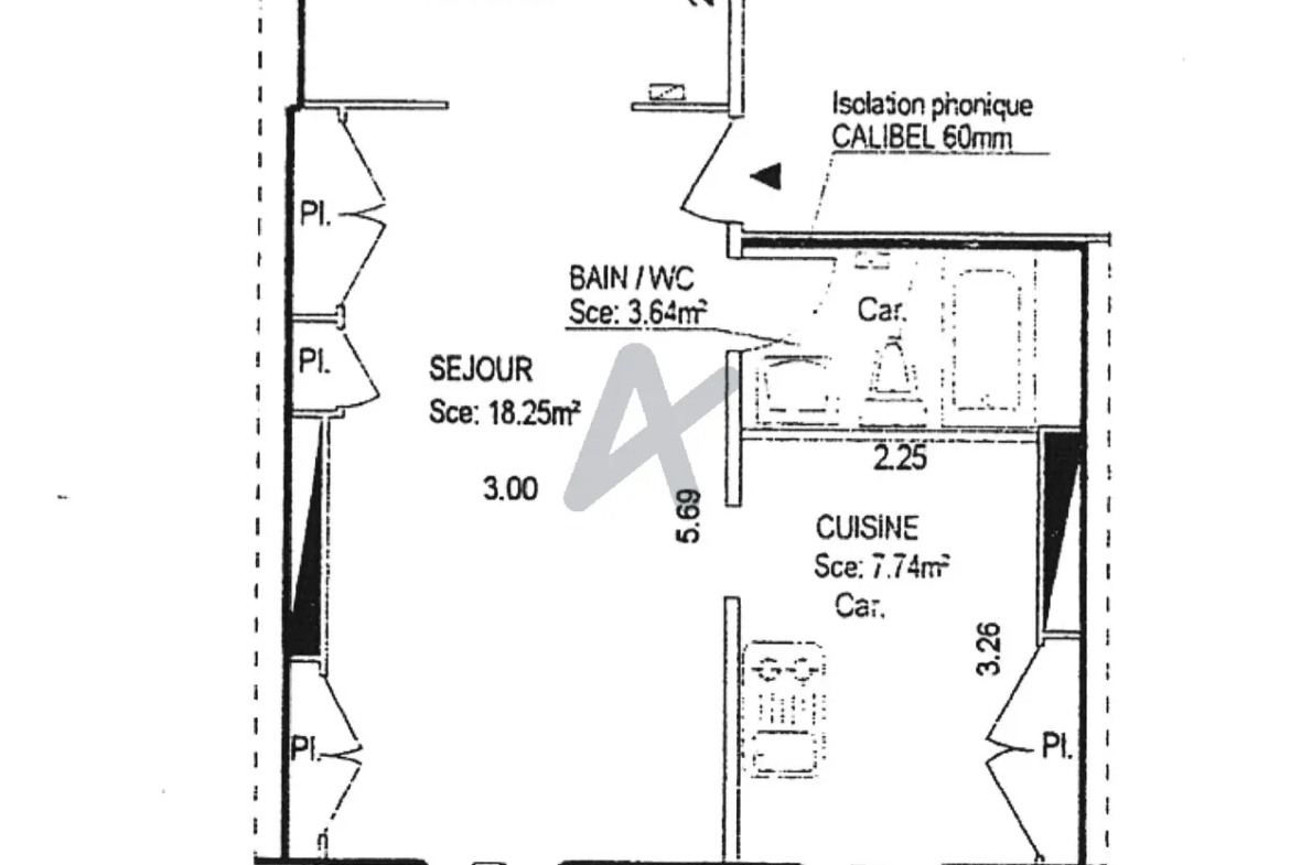 Appartement T1 de 36 m² à vendre à Lyon 6 - Dernier étage avec vue dégagée 