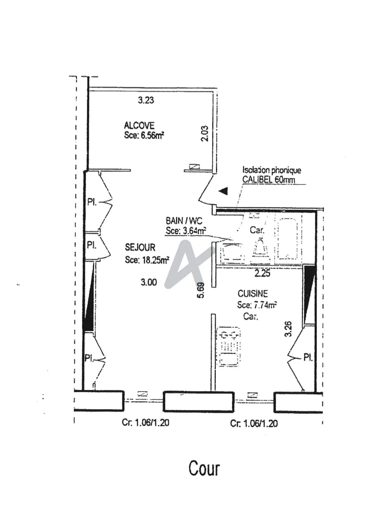 Appartement T1 de 36 m² à vendre à Lyon 6 - Dernier étage avec vue dégagée 