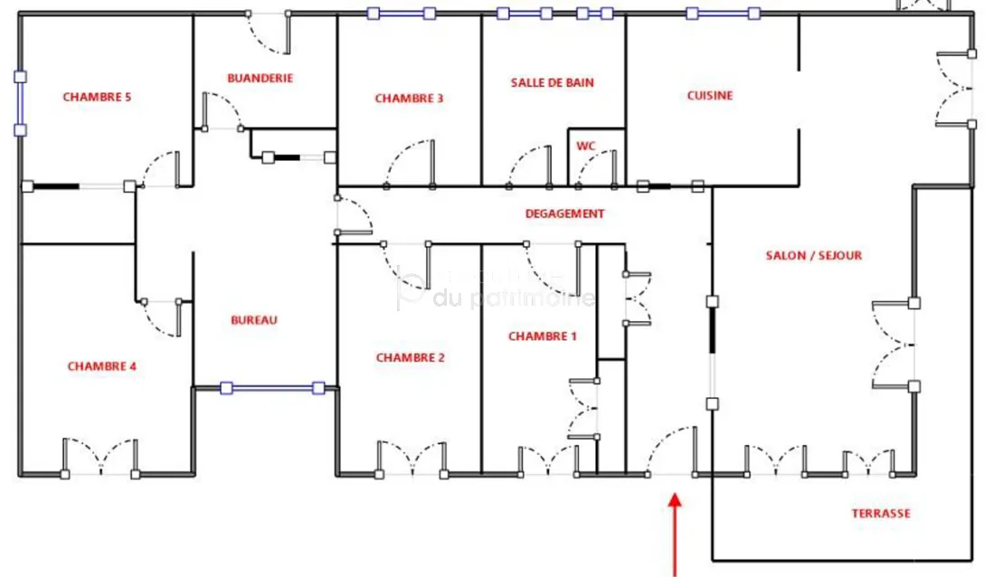 Maison de plain-pied, 160 m² avec piscine à Sainte Bazeille 