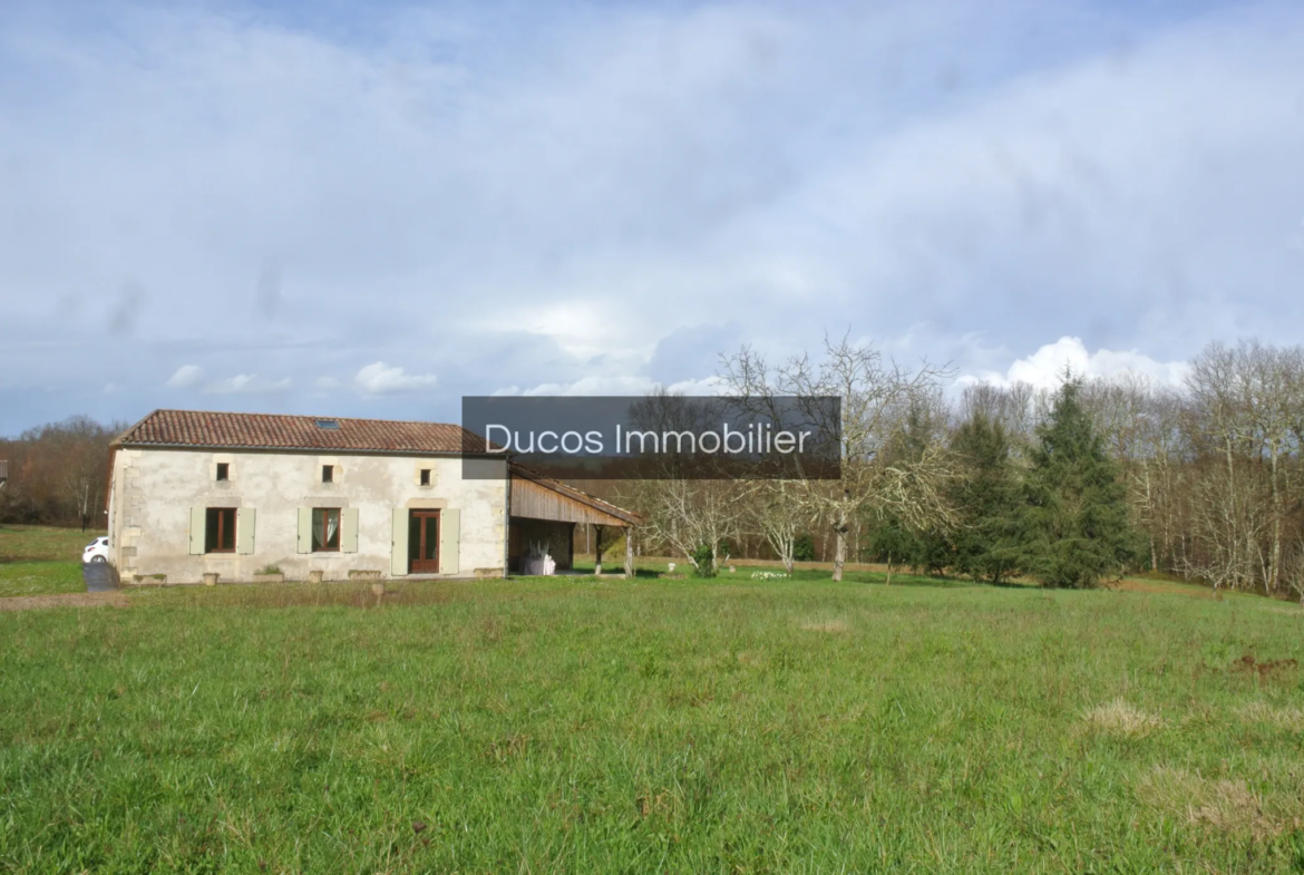 Belle maison en pierre avec terrain à Lagupie 