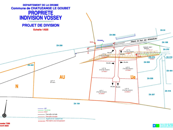 Lotissement de 6 terrains constructibles à vendre à Chatuzange-le-Goubet