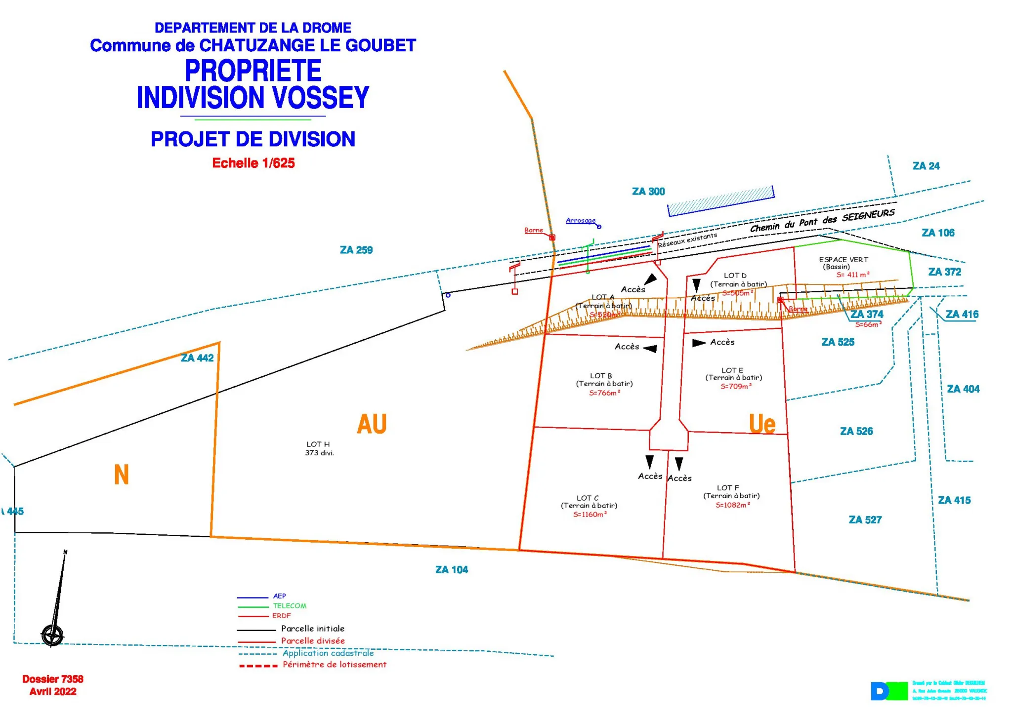 Lotissement de 6 terrains constructibles à vendre à Chatuzange-le-Goubet 