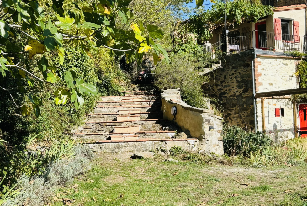 Propriété avec vue exceptionnelle sur les Pyrénées à Saint Marsal 