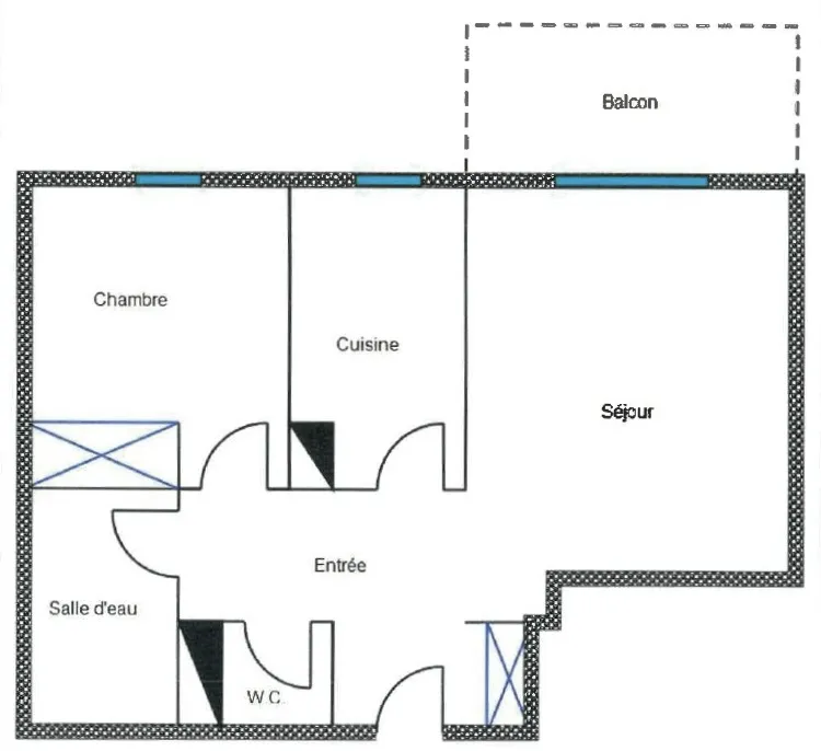 Appartement 2 pièces rénové avec terrasse à Eysines 