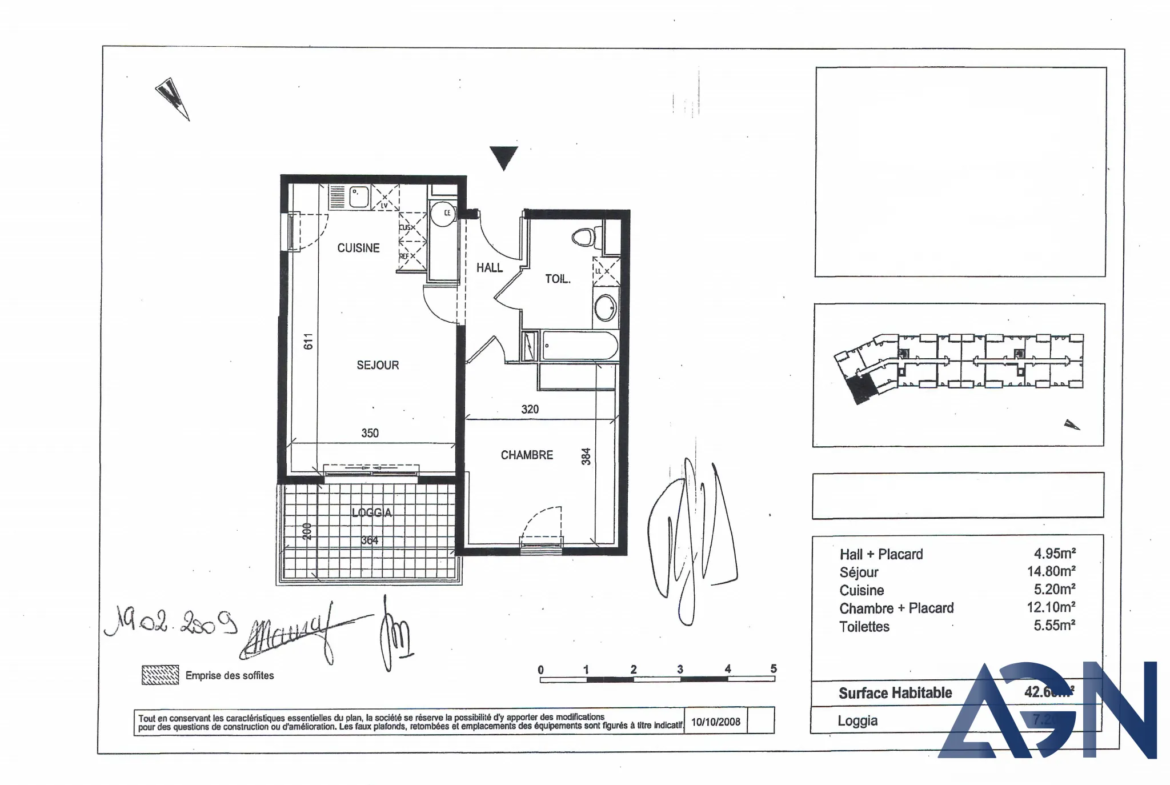 À vendre : Appartement T2 de 42,60 m² avec terrasse et garage à Montpellier 