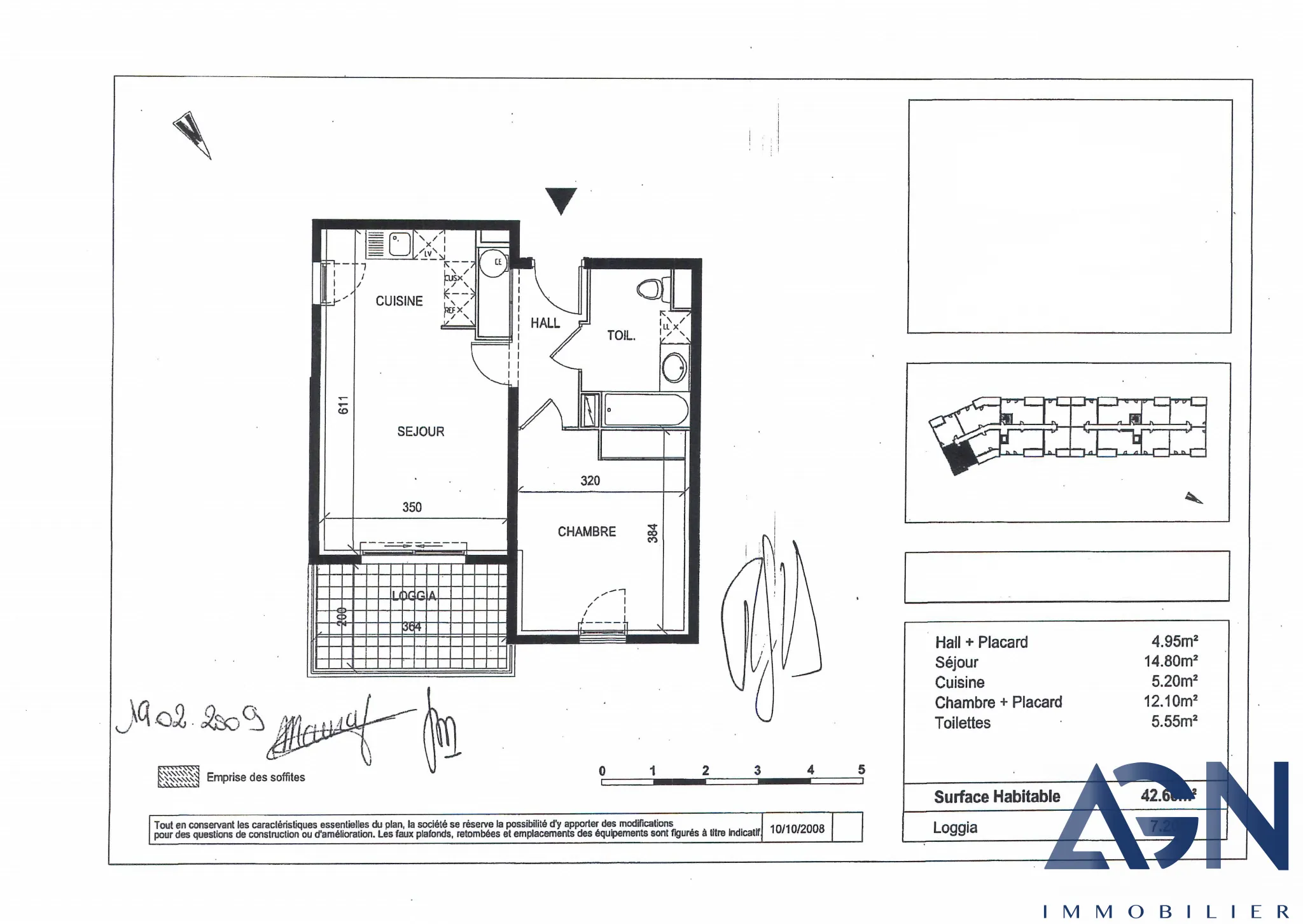 À vendre : Appartement T2 de 42,60 m² avec terrasse et garage à Montpellier 