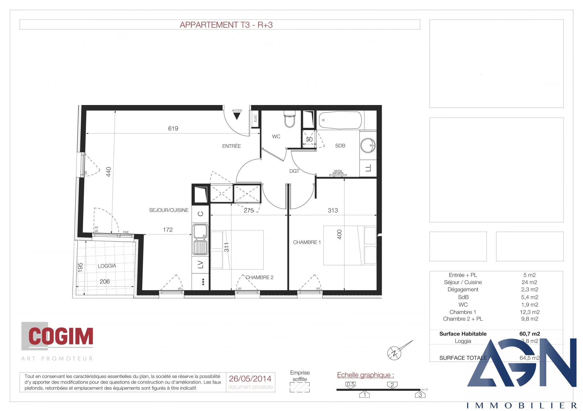 À vendre : Appartement 3 pièces avec parking à Montpellier, quartier Ovalie 