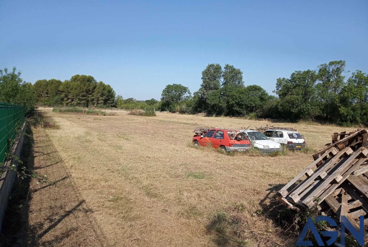 À vendre : grand terrain agricole de 6209m² à Bessan, borné et clôturé 