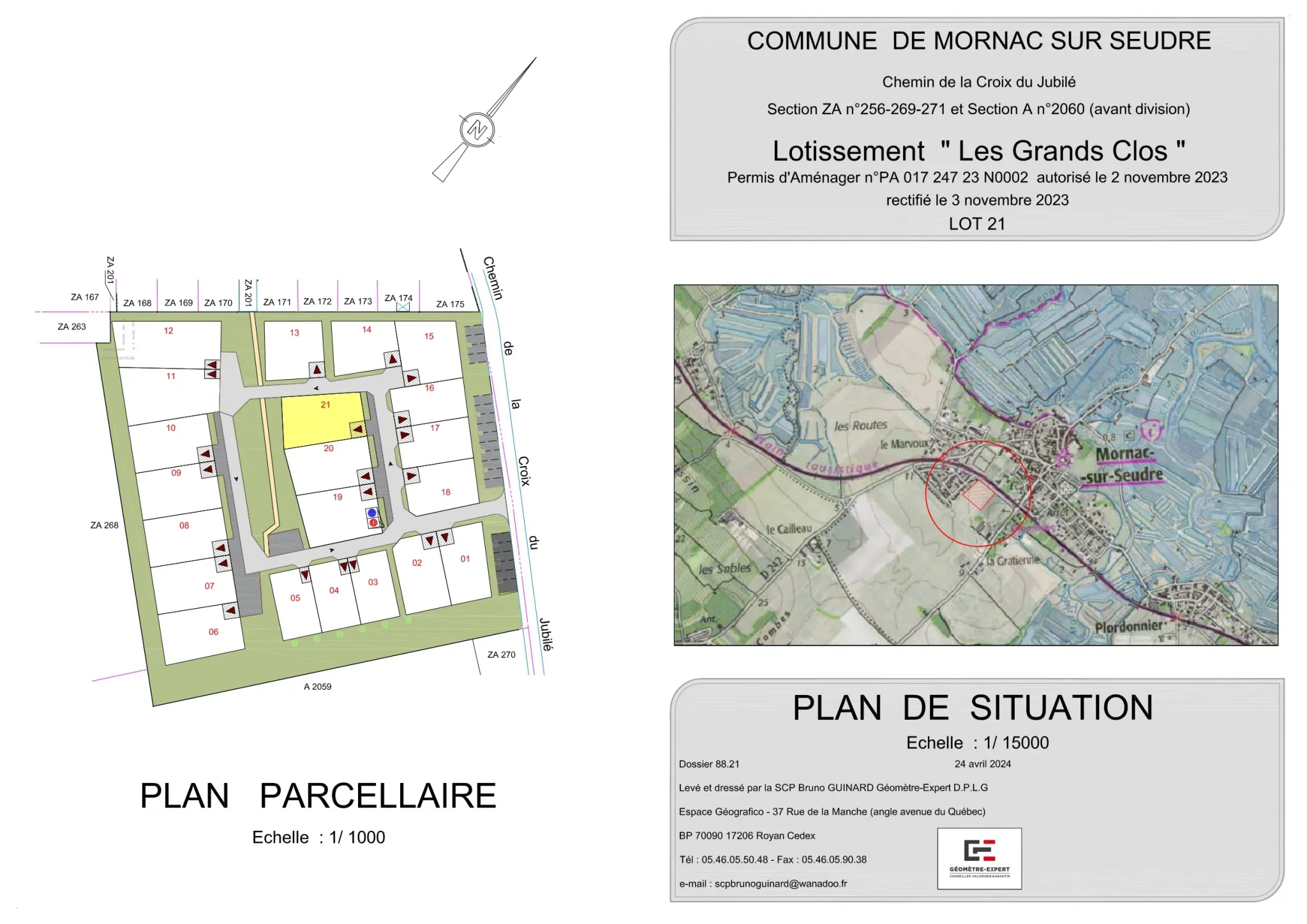 Terrain viabilisé de 408 m² à Mornac-sur-Seudre - Lot 21 