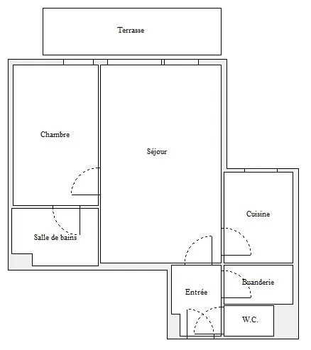 Vente - Deux pièces avec terrasse - Immeuble récent à Saint-Ouen 