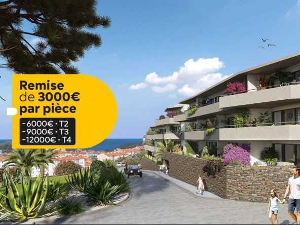 Appartement T2 Neuf à Port-Vendres avec Vue Sur Mer