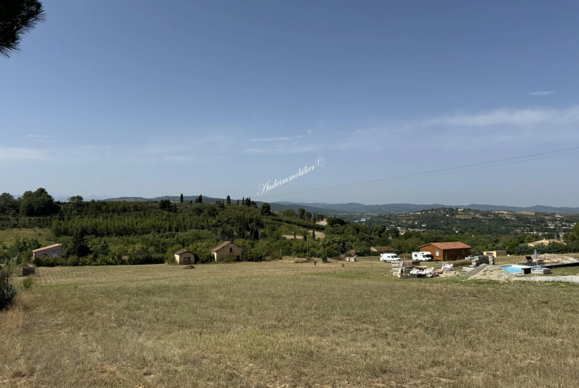 Terrain à bâtir de 1536 m2 avec vue sur les Pyrénées à Limoux 