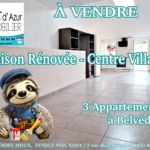 Maison Rénovée avec 3 Appartements à Vendre à Belvédère - 128 000 €