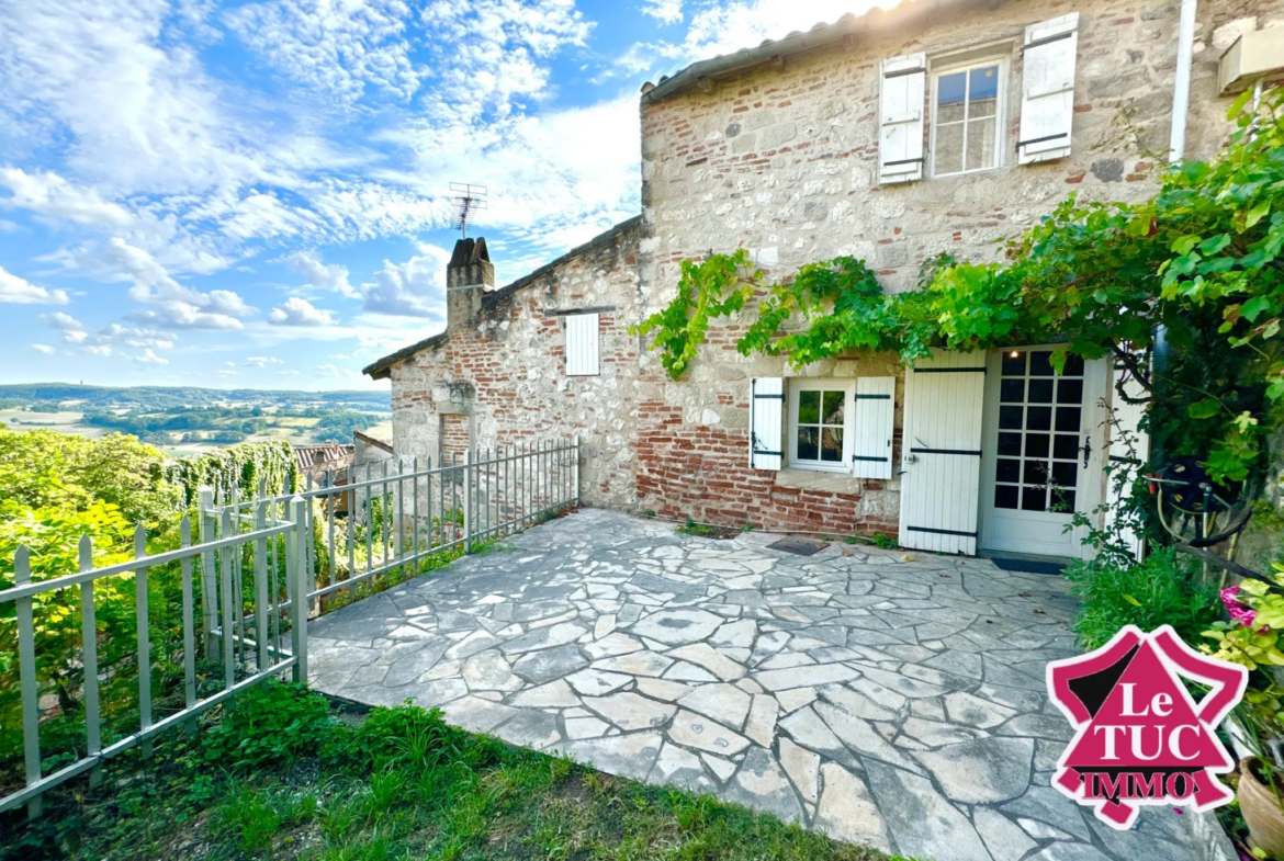 Charmante maison en pierre avec jardin à Penne d'Agenais 