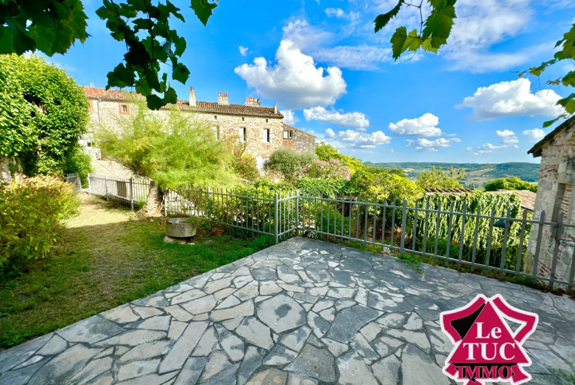 Charmante maison en pierre avec jardin à Penne d'Agenais 