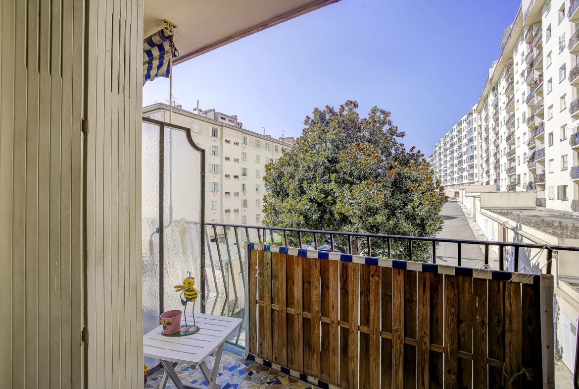 Appartement 2P - 40,30 m² avec balcons à Nice 