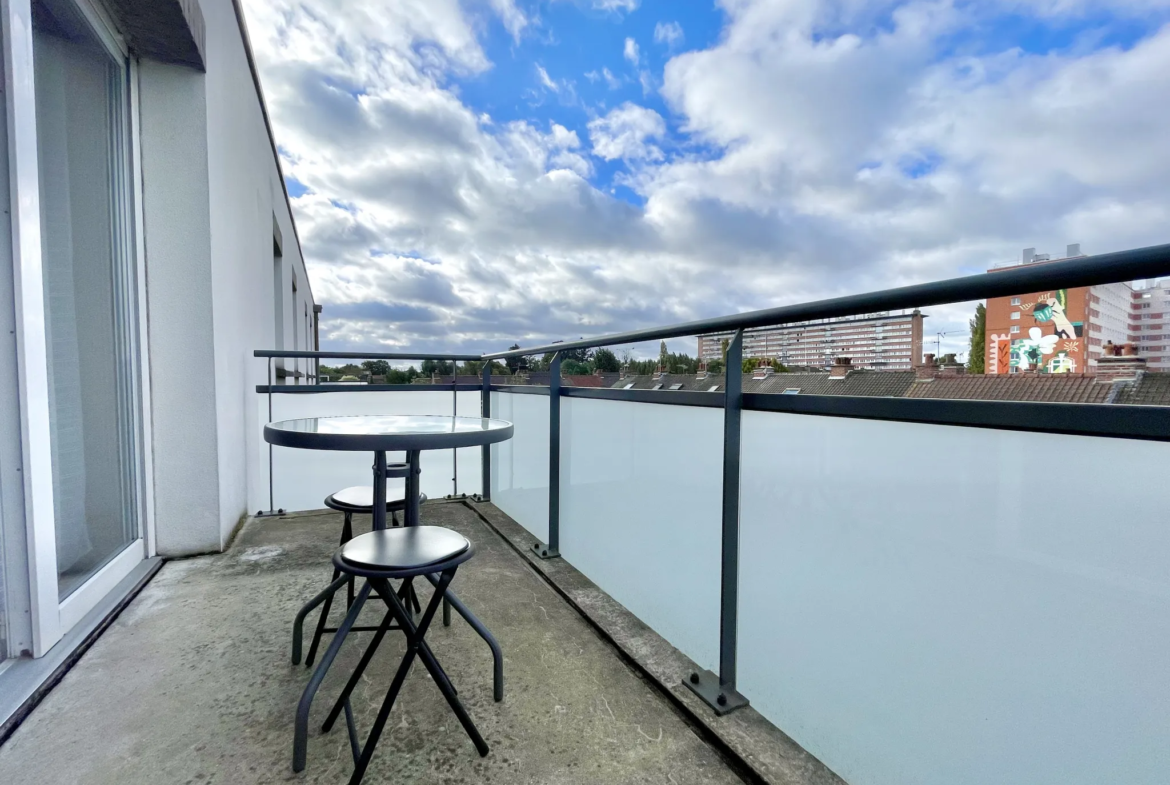 Appartement lumineux à Ronchin - 60m2 - 2 chambres - Balcon et parking 